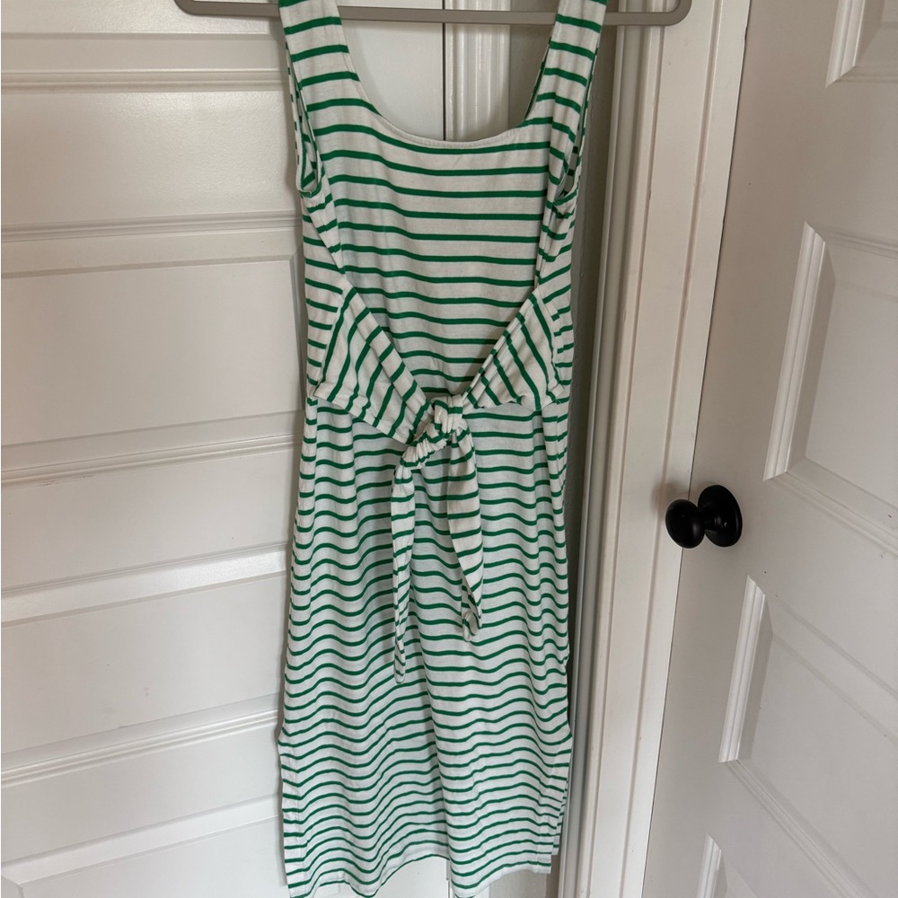 Rails Green and White Striped Sleeveless Dress